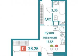 Квартира на продажу студия, 26.3 м2, Ленинградская область