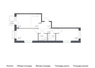 2-комнатная квартира на продажу, 60.3 м2, поселение Кокошкино, жилой комплекс Новое Внуково, к28