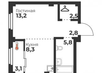 Продается 1-ком. квартира, 32.6 м2, Челябинск