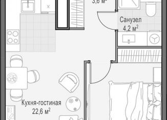 1-ком. квартира на продажу, 44.5 м2, Москва, проспект Генерала Дорохова, 39к2А, ЖК Вест Гарден