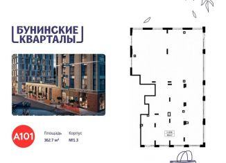Аренда торговой площади, 362.7 м2, поселение Сосенское, жилой комплекс Бунинские Кварталы, к1.3