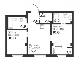 Продается 2-комнатная квартира, 51.4 м2, Челябинская область