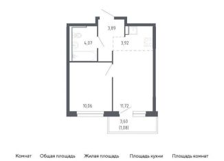 Продается однокомнатная квартира, 34.7 м2, Тюмень, Ленинский округ