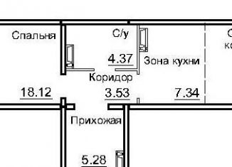 2-ком. квартира на продажу, 47.8 м2, рабочий посёлок Краснообск