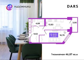 Продается 1-ком. квартира, 46.9 м2, Волгоградская область, улица Полоненко