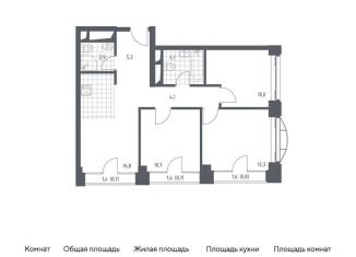 Продается 2-комнатная квартира, 68.3 м2, Москва, Донской район, жилой комплекс Новоданиловская 8, к2