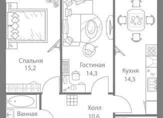 2-комнатная квартира на продажу, 61.2 м2, Москва, ЗАО