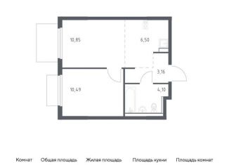 Продам однокомнатную квартиру, 35.1 м2, деревня Мисайлово, Каширское шоссе - Молоково - Андреевское