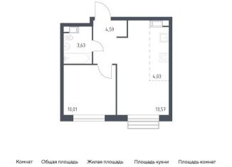 Продается однокомнатная квартира, 35.8 м2, поселение Мосрентген, жилой комплекс Квартал Румянцево, к1