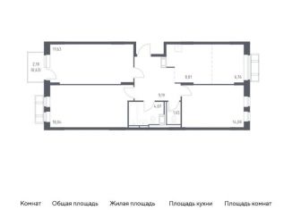 Продаю трехкомнатную квартиру, 80.9 м2, Московская область