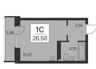 Продается квартира студия, 26.6 м2, Новосибирск, Игарская улица, 19/4, метро Заельцовская