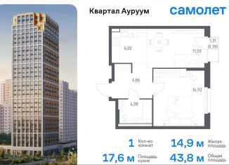 1-ком. квартира на продажу, 43.8 м2, Екатеринбург, метро Машиностроителей