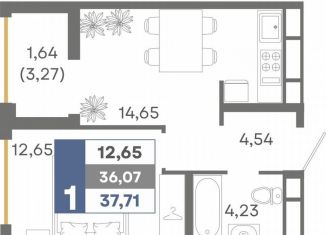 Продажа 1-комнатной квартиры, 37.7 м2, Симферополь, Киевский район