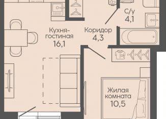 Продажа 1-ком. квартиры, 37.3 м2, Волгоград, Трёхгорная улица, 27