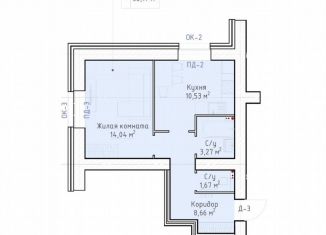 Продается 1-комнатная квартира, 38.2 м2, Киров