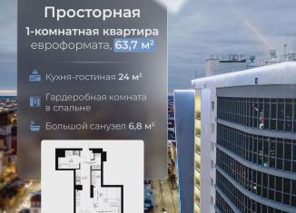 Продается 1-ком. квартира, 63 м2, Нижний Новгород, Сенная площадь, 1