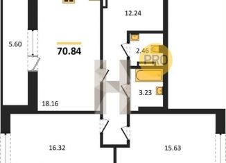 Продам 2-ком. квартиру, 70.8 м2, село Новая Усмань