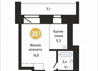 Квартира на продажу студия, 28.3 м2, Благовещенск, Загородная улица, 47