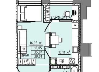 Продажа 1-комнатной квартиры, 38 м2, Севастополь