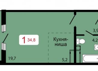 Продается 1-комнатная квартира, 34.8 м2, Красноярск