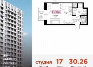 Квартира на продажу студия, 30.3 м2, Нижний Новгород, метро Чкаловская