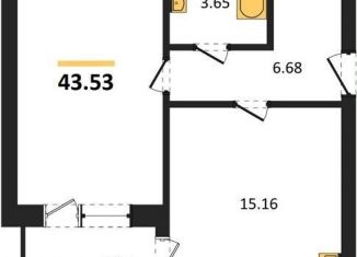 1-ком. квартира на продажу, 43.5 м2, Пионерский, улица Гептнера, 17