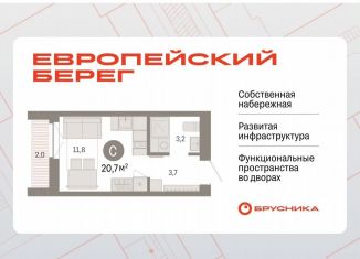 Продается квартира студия, 20.7 м2, Новосибирск, метро Октябрьская