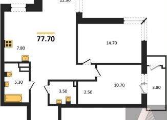 Двухкомнатная квартира на продажу, 77.7 м2, Новосибирск, Дзержинский район, улица Фрунзе, 236