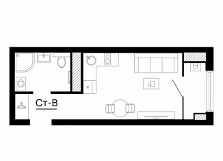 Продаю квартиру студию, 23.8 м2, Астрахань