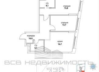 Продажа двухкомнатной квартиры, 65 м2, Москва, проезд Шелихова, 1к2, станция Москва-Товарная