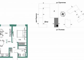 Продается 2-ком. квартира, 37.1 м2, Тюмень, Краснооктябрьская улица, 10к1, Калининский округ