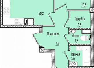 Продам двухкомнатную квартиру, 63.1 м2, Псков