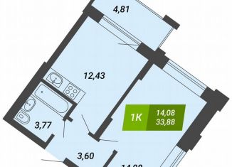 Продаю 1-комнатную квартиру, 33.9 м2, Новосибирск, метро Площадь Гарина-Михайловского, Сухарная улица, 107/2