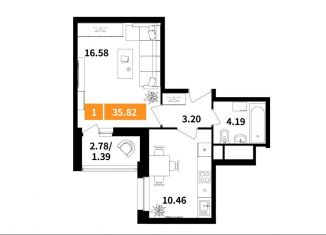 1-ком. квартира на продажу, 35.8 м2, Химки