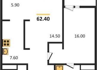 Продажа однокомнатной квартиры, 61 м2, Новосибирск, Красный проспект, 218/4, ЖК Нобель