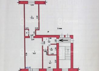 Продается 2-ком. квартира, 41.5 м2, село Дубовый Овраг, площадь Матросова, 4