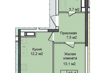 Продажа 1-ком. квартиры, 37.5 м2, Нижний Новгород, жилой комплекс Цветы-2, 1, ЖК Цветы-2