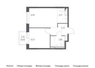Продажа однокомнатной квартиры, 36.8 м2, поселение Кокошкино, жилой комплекс Новое Внуково, к20