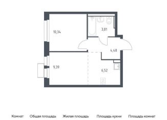 Продам однокомнатную квартиру, 34.5 м2, Московская область, Олимпийская улица