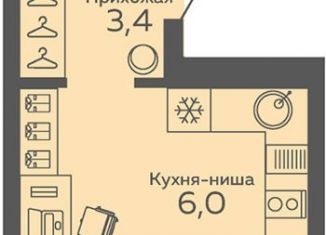 Продажа квартиры студии, 28.4 м2, Екатеринбург, метро Ботаническая