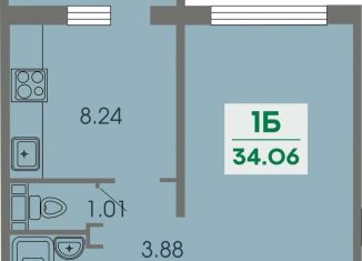 Продается 1-комнатная квартира, 34.1 м2, Чебоксары, проспект Геннадия Айги, поз25