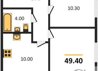 Продажа двухкомнатной квартиры, 49.4 м2, Новосибирск, Воинская улица, 69, метро Золотая Нива