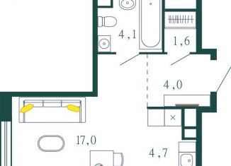 Продается 2-комнатная квартира, 67 м2, Москва, 1-я очередь, к4, ЖК Шагал