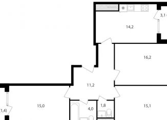 Продаю трехкомнатную квартиру, 80.7 м2, Москва, жилой комплекс Михалковский, к1, ЖК Михалковский