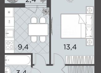 Продажа 1-ком. квартиры, 33.7 м2, Волгоград, Советский район