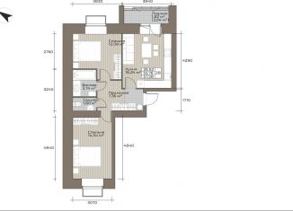 Продам 2-комнатную квартиру, 57.6 м2, Казань, Московский район