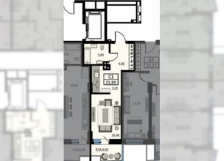 Продам квартиру студию, 25.9 м2, Ростов-на-Дону, улица Ларина, 45б, ЖК Сердце Ростова 2