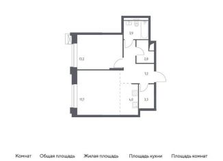 Продается двухкомнатная квартира, 52.1 м2, Москва, жилой комплекс Верейская 41, к2.2, Можайский район