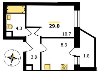 Продажа 1-комнатной квартиры, 29.8 м2, Владимир, улица Верхняя Дуброва, 42, ЖК Эталон