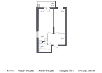 Продается 2-ком. квартира, 55.6 м2, посёлок Жилино-1, жилой комплекс Егорово Парк, к2